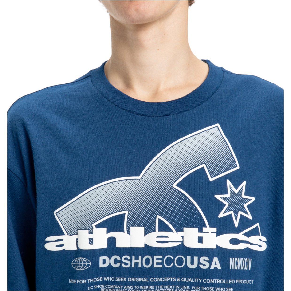 2026 DC Shoes Mens Slathletic Tee EDYZT04364 - Estate Blue